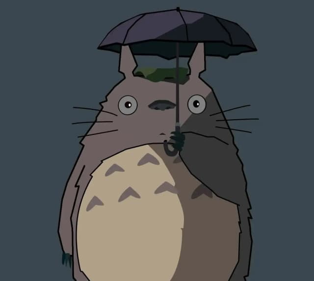 Totoro image with a leaf!